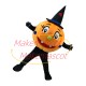 Halloween Pumpkin With Magic Hat Mascot Costume