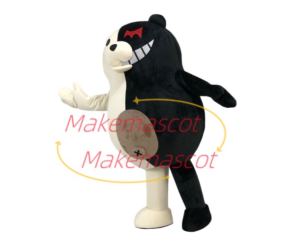 Villainous Robot Monokuma Mascot Cartoon Costume