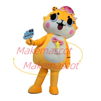 Cute Baby Tiger Carrying Feeding Bottle Mascot Costume