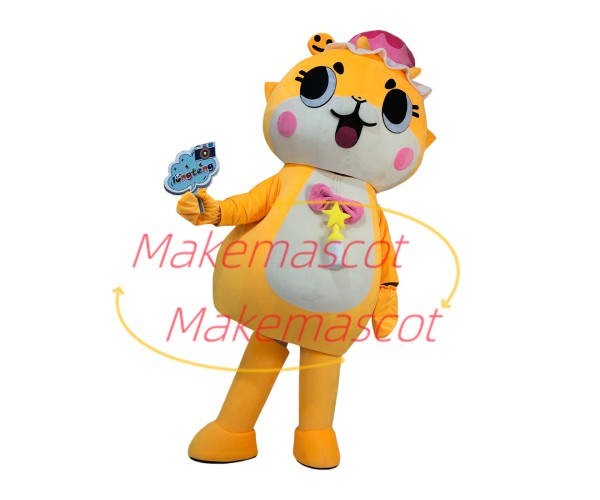 Cute Baby Tiger Carrying Feeding Bottle Mascot Costume