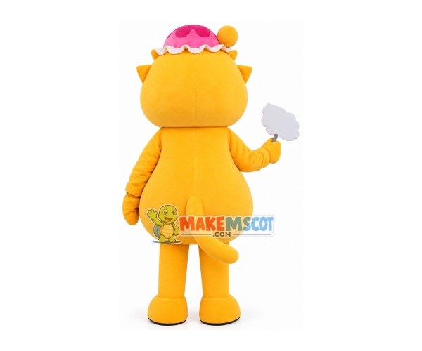 Cute Baby Tiger Carrying Feeding Bottle Mascot Costume Cute Baby Tiger Carrying Feeding Bottle Mascot Costume