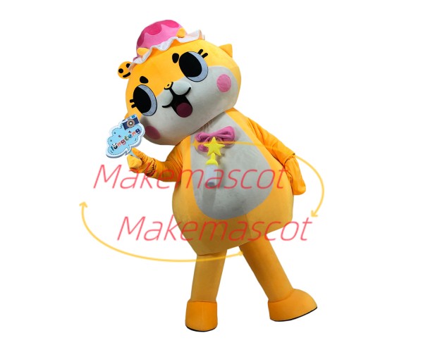 Cute Baby Tiger Carrying Feeding Bottle Mascot Costume