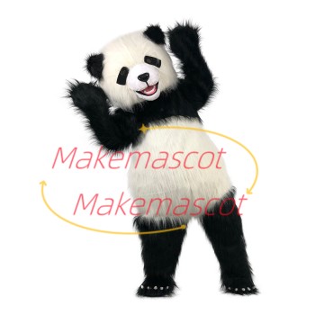 Adult Lively Panda Mascot Long Wool Costume
