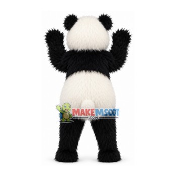 Adult Lively Panda Mascot Long Wool Costume Adult Lively Panda Mascot Long Wool Costume