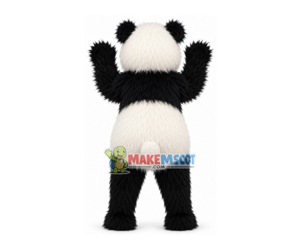 Adult Lively Panda Mascot Long Wool Costume Adult Lively Panda Mascot Long Wool Costume