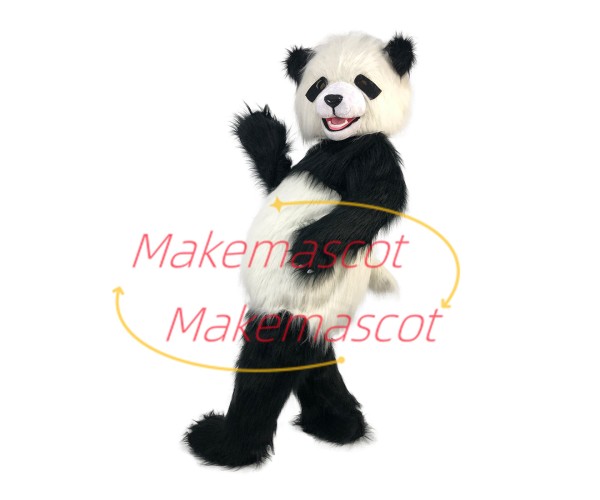 Adult Lively Panda Mascot Long Wool Costume Adult Lively Panda Mascot Long Wool Costume