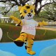 Training Tiger Wearing Sports Shirt Mascot Costume Training Tiger Wearing Sports Shirt Mascot Costume