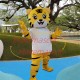 Training Tiger Wearing Sports Shirt Mascot Costume Training Tiger Wearing Sports Shirt Mascot Costume