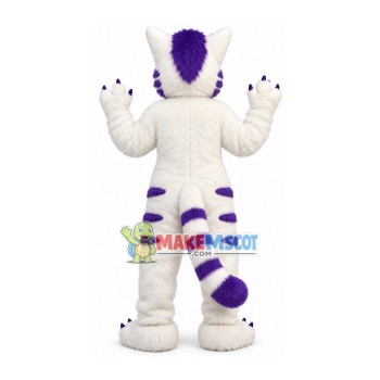 Optimistic Little Snow Wolf Mascot Plush Costume Optimistic Little Snow Wolf Mascot Plush Costume