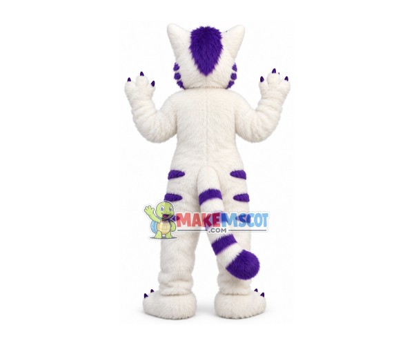 Optimistic Little Snow Wolf Mascot Plush Costume Optimistic Little Snow Wolf Mascot Plush Costume
