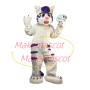 Optimistic Little Snow Wolf Mascot Plush Costume