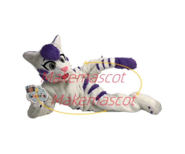 Optimistic Little Snow Wolf Mascot Plush Costume Optimistic Little Snow Wolf Mascot Plush Costume