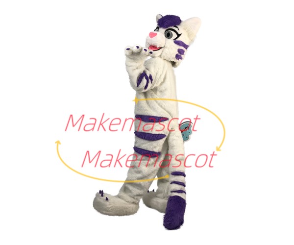Optimistic Little Snow Wolf Mascot Plush Costume Optimistic Little Snow Wolf Mascot Plush Costume