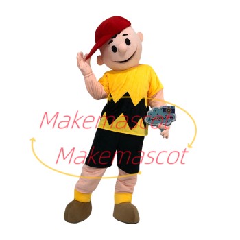 Determined Charlie Brown Mascot Cartoon Costume
