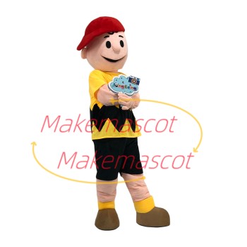 Determined Charlie Brown Mascot Cartoon Costume