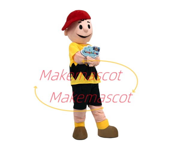 Determined Charlie Brown Mascot Cartoon Costume