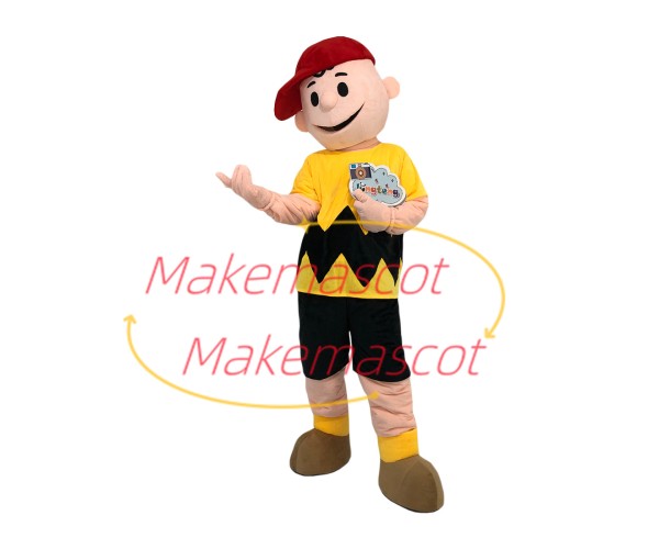 Determined Charlie Brown Mascot Cartoon Costume