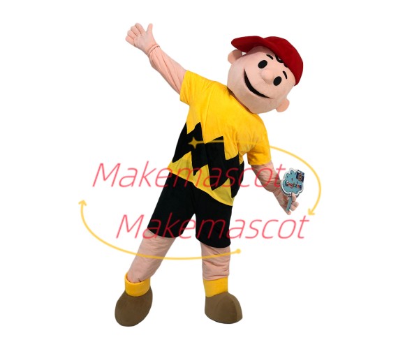 Determined Charlie Brown Mascot Cartoon Costume