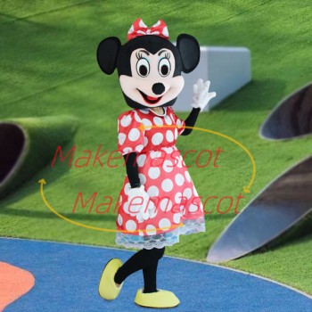 Elegant Minnie Wearing Dress Mascot Costume