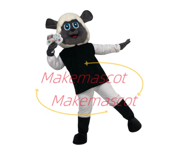 Adorable Poodle With Warm Headgear Mascot Costume