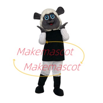 Adorable Poodle With Warm Headgear Mascot Costume