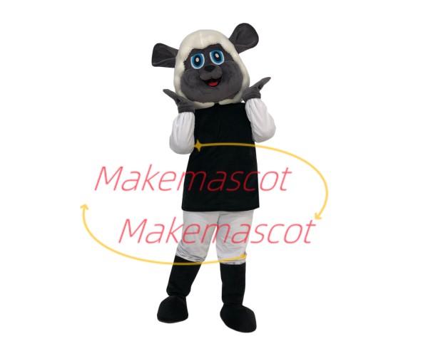 Adorable Poodle With Warm Headgear Mascot Costume