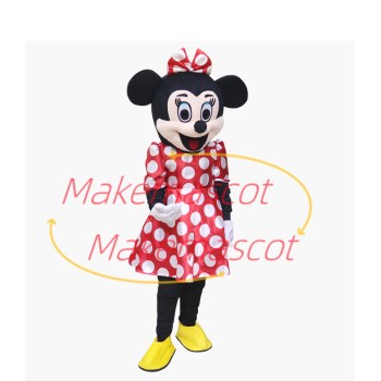 Elegant Minnie Wearing Dress Mascot Costume Elegant Minnie Wearing Dress Mascot Costume