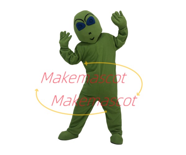 Funny Walking Adult Green Alien Mascot Costume