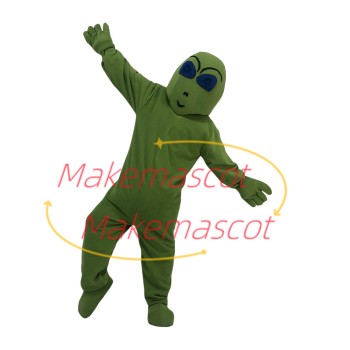 Funny Walking Adult Green Alien Mascot Costume