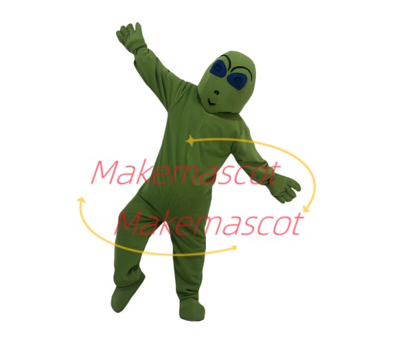 Funny Walking Adult Green Alien Mascot Costume
