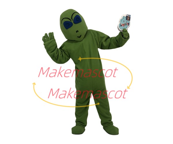 Funny Walking Adult Green Alien Mascot Costume