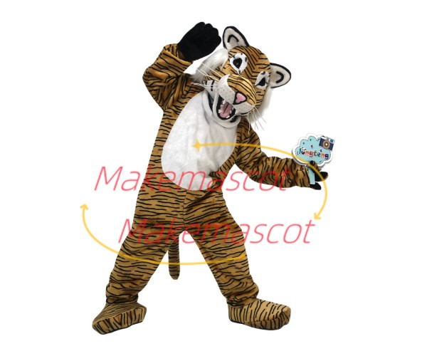 Forceful the Roaring Wild Tiger Mascot Costume