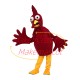 Frightened the Staring Red Chicken Mascot Costume