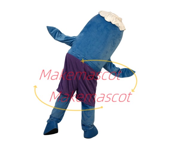 Joyful Baby Dolphin In Shorts Mascot Costume