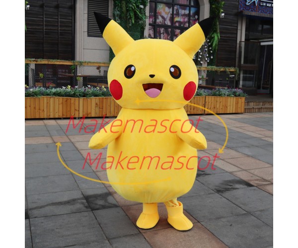 Cute Cartoon Pikachu Mascot Costume Cute Cartoon Pikachu Mascot Costume