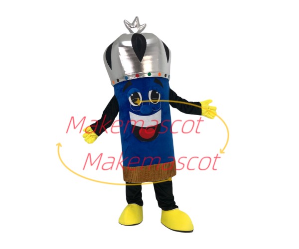 Pencil of Wisdom Mascot Costume Wearing Crown