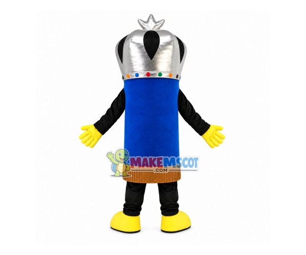 Pencil of Wisdom Mascot Costume Wearing Crown Pencil of Wisdom Mascot Costume Wearing Crown