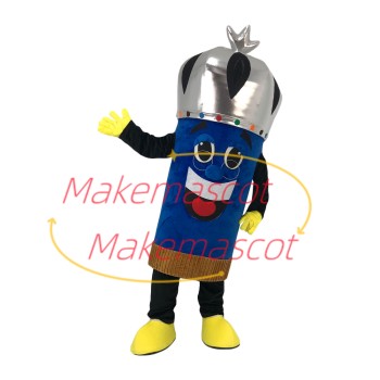 Pencil of Wisdom Mascot Costume Wearing Crown