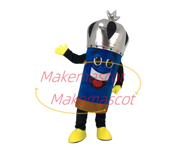 Pencil of Wisdom Mascot Costume Wearing Crown