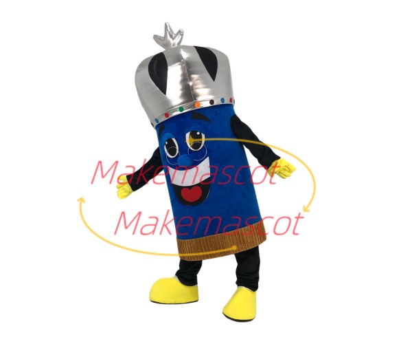Pencil of Wisdom Mascot Costume Wearing Crown