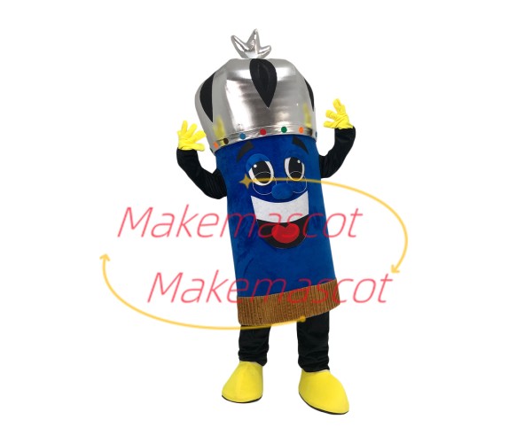 Pencil of Wisdom Mascot Costume Wearing Crown