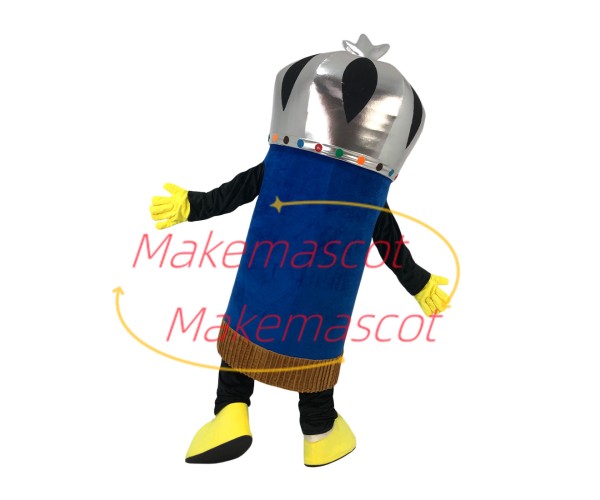 Pencil of Wisdom Mascot Costume Wearing Crown