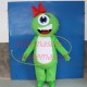 Soft Lightweight Cartoon Green One Eyed Monster Mascot Costume Soft Lightweight Cartoon Green One Eyed Monster Mascot Costume
