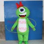 Soft Lightweight Cartoon Green One Eyed Monster Mascot Costume