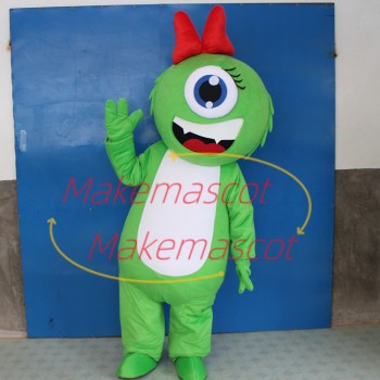 Soft Lightweight Cartoon Green One Eyed Monster Mascot Costume Soft Lightweight Cartoon Green One Eyed Monster Mascot Costume