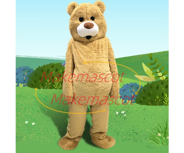 Lovely Soft Cartoon Khaki Teddy Bear Mascot Costume Lovely Soft Cartoon Khaki Teddy Bear Mascot Costume