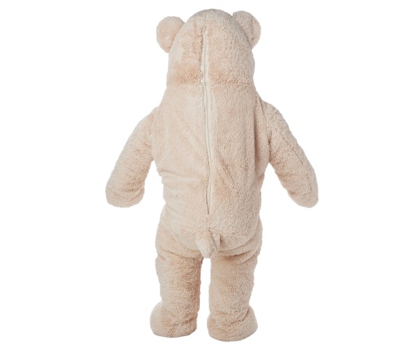 Cute Beige Soft Bear Mascot Costume For Surprised Party Cute Beige Soft Bear Mascot Costume For Surprised Party