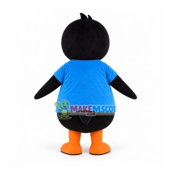 Naive The Baby Penguin With Tilted Head Cartoon Mascot Costume