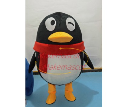 Funny Cartoon Icon The Enlarged Version Penguin Mascot Costume Funny Cartoon Icon The Enlarged Version Penguin Mascot Costume