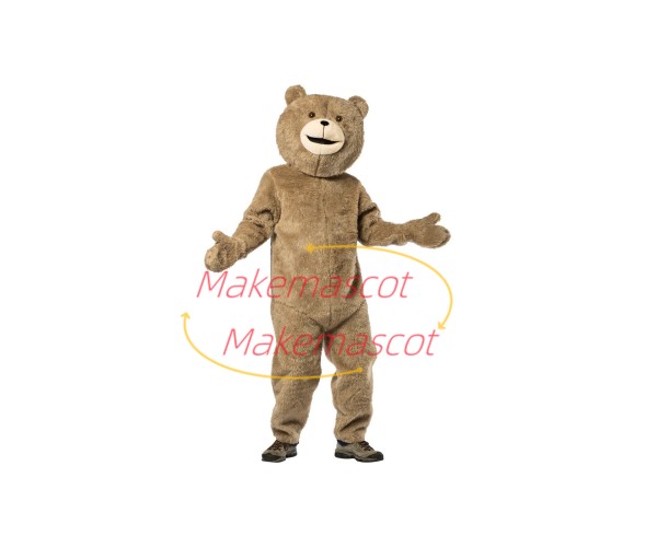 Adult Soft Plush Bear of Cartoon Style Mascot Costume Adult Soft Plush Bear of Cartoon Style Mascot Costume